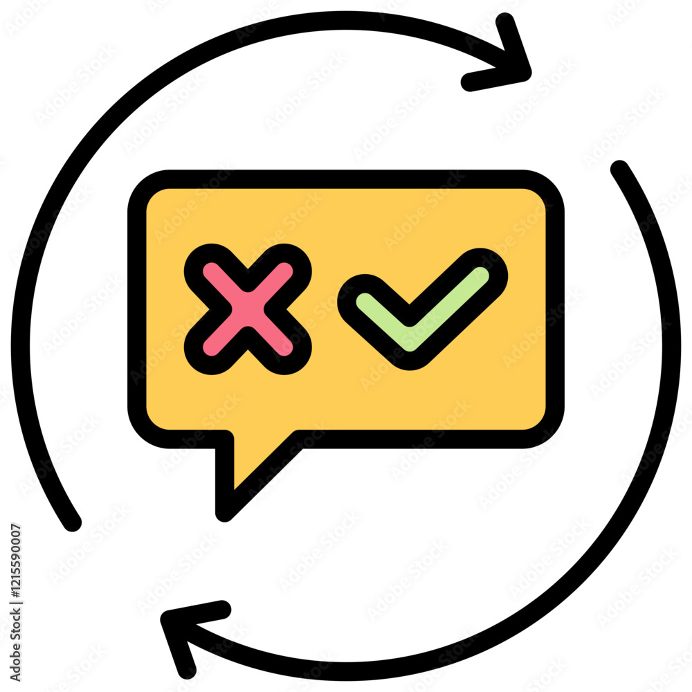 Feedback Loops Outline Color Icon Feedback Loops Outline Color Icon