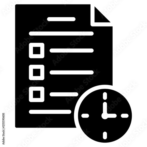 Time Management Glyph Icon