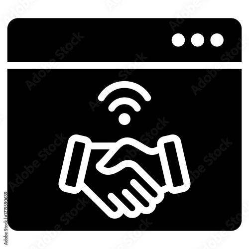 Collaboration Software Glyph Icon