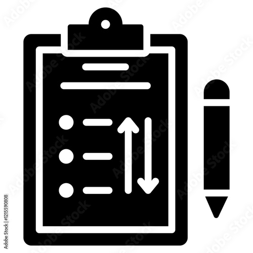 Task Prioritization Glyph Icon