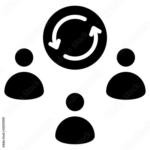 Team Dynamics Glyph Icon