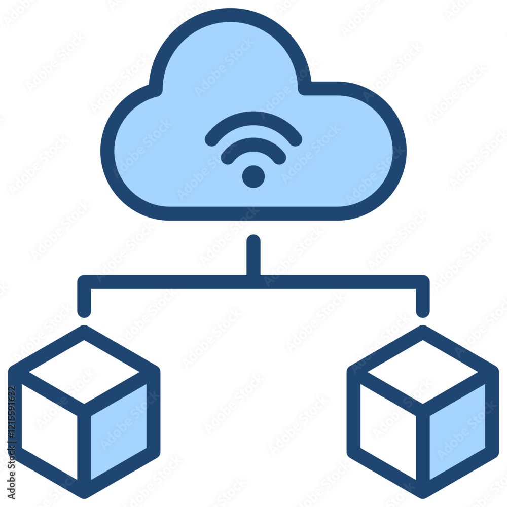 Big Data Blue Icon Big Data Blue Icon