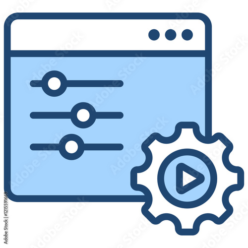 Automation Control Blue Icon