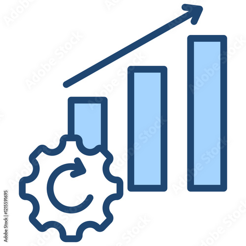 Operational Efficiency Blue Icon