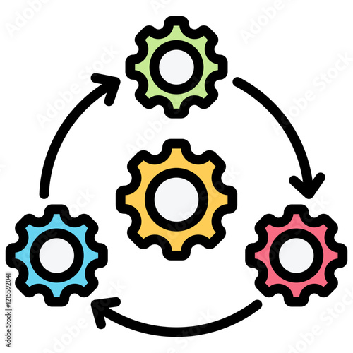 Integration Outline Color Icon