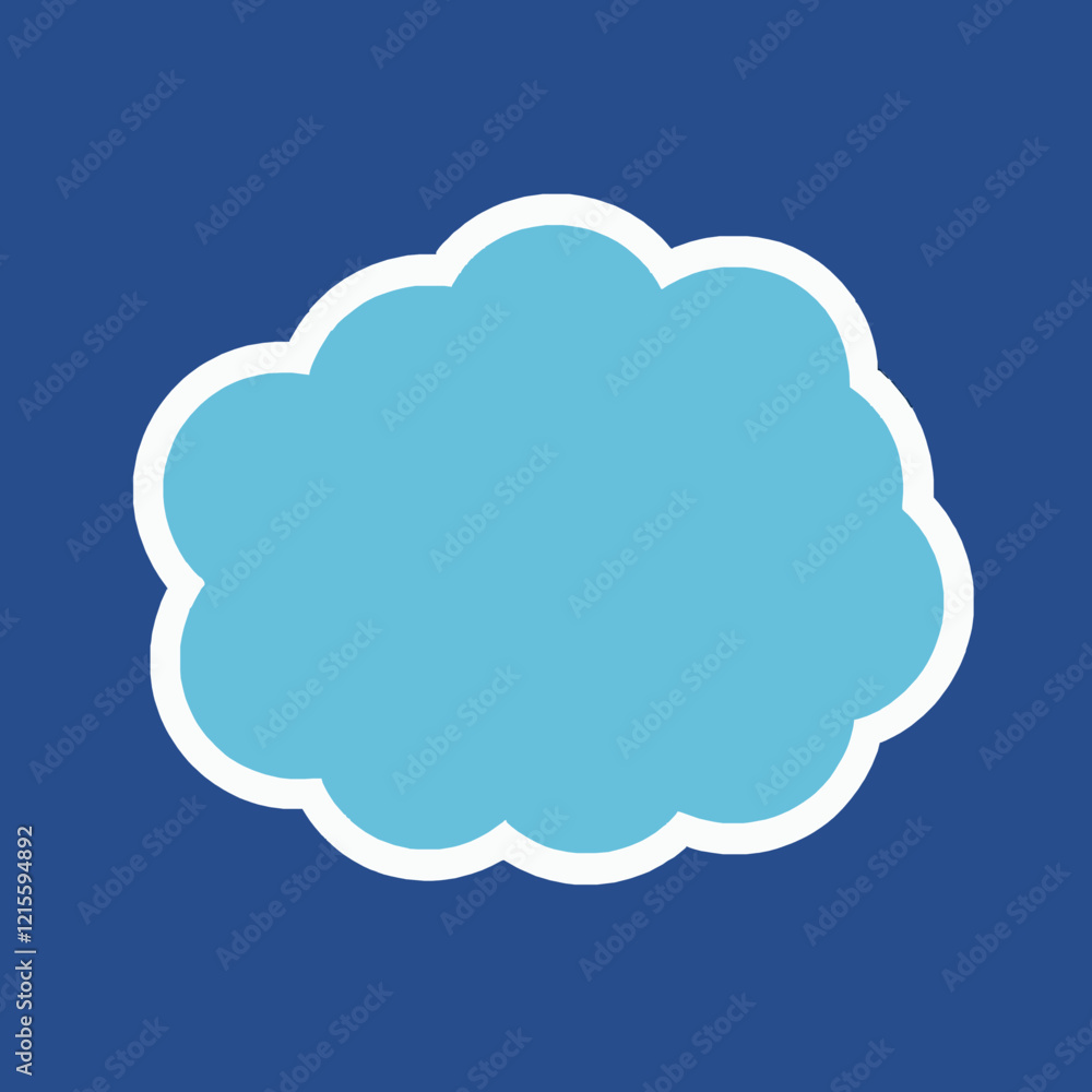 Playful Fluffy Blue Cloud Design on a Bright Background Playful Fluffy Blue Cloud Design on a Bright Background