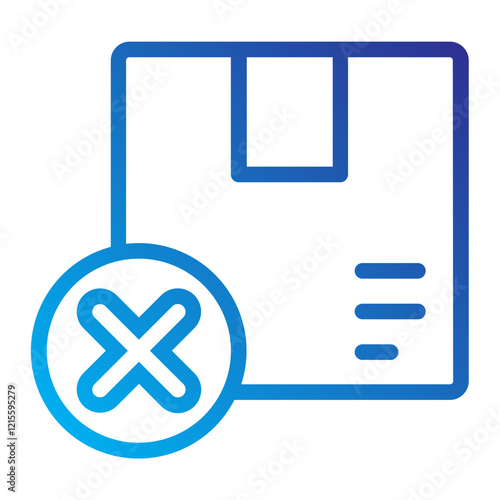 reject Line Gradient Icon