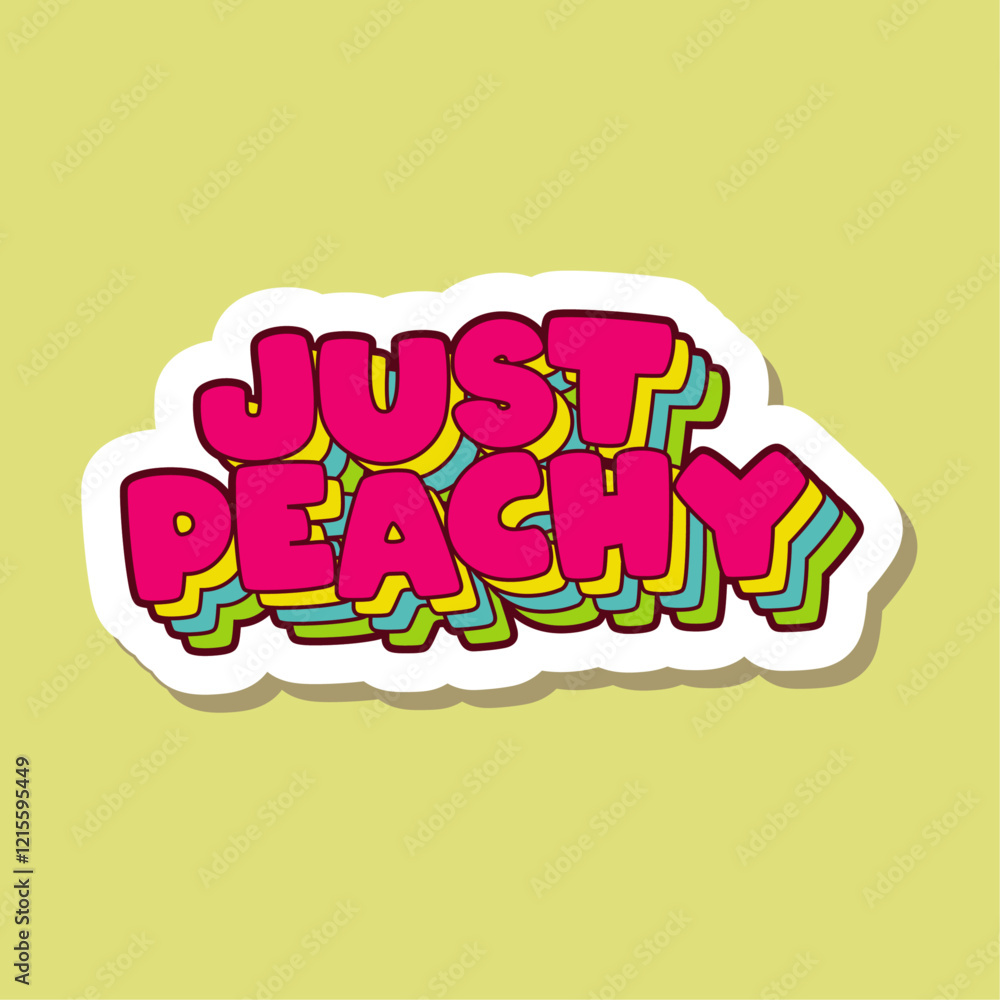 Fototapeta premium just peachy design text vector