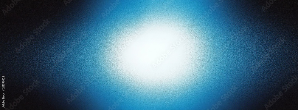 Fototapeta premium Blue gradient background grainy glowing blue light on dark backdrop noise texture effect banner header design