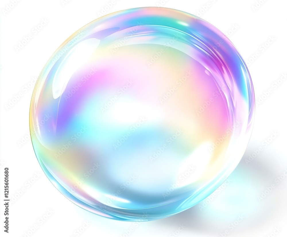 Obraz premium Iridescent bubble 3d render