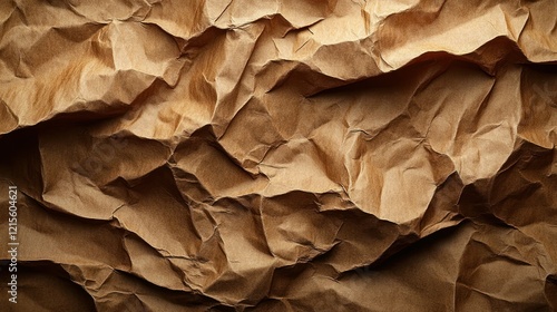 Wallpaper Mural Crumpled brown paper texture, studio shot, dark background, design element Torontodigital.ca