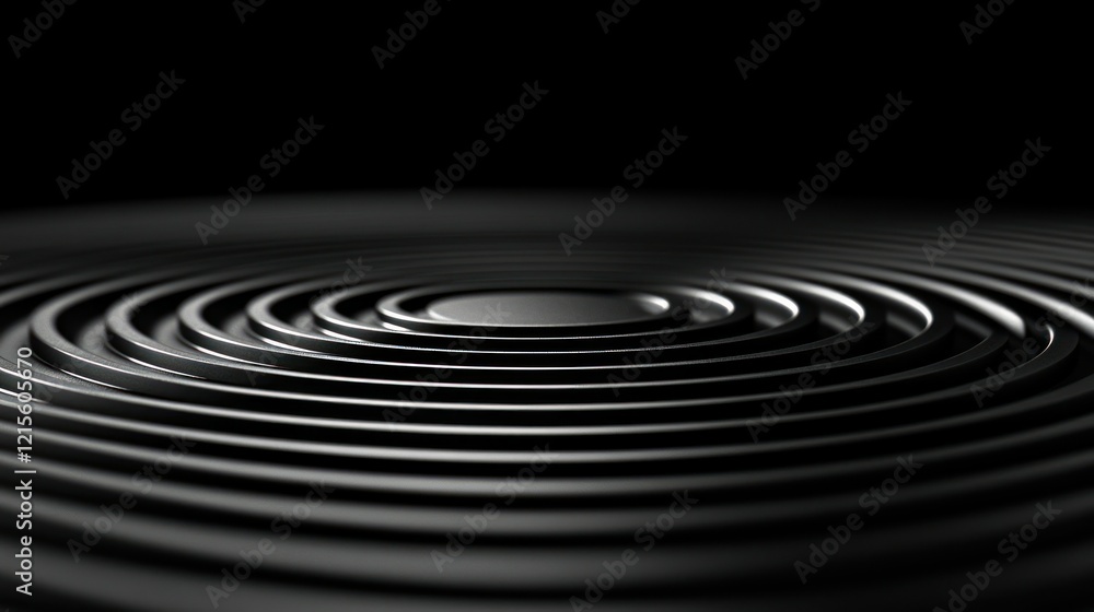 Fototapeta premium Dark concentric circles ripple background