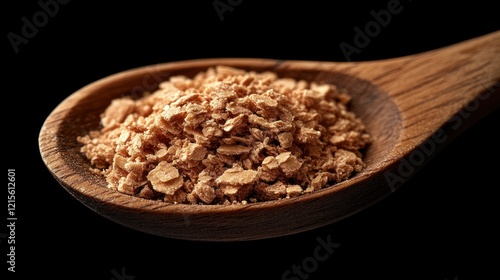 Wallpaper Mural Dried yeast flakes spoon black background food Torontodigital.ca