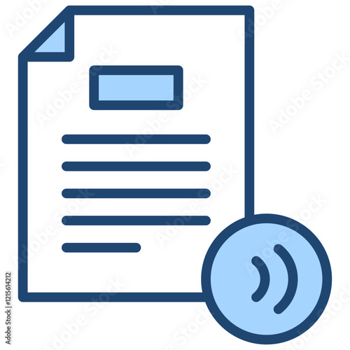 Transcription Blue Icon