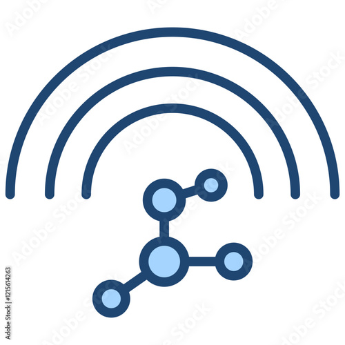 Signal Transduction Blue Icon