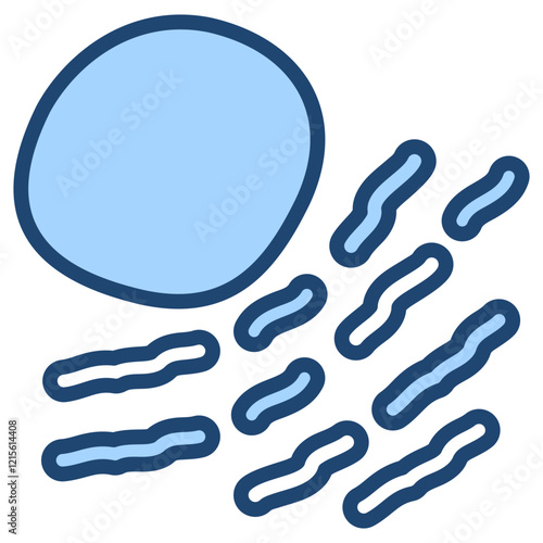 Endoplasmic Reticulum Blue Icon