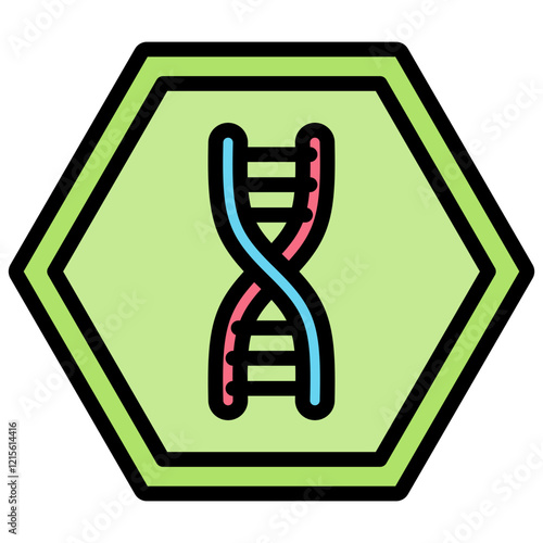 Dna Outline Color Icon
