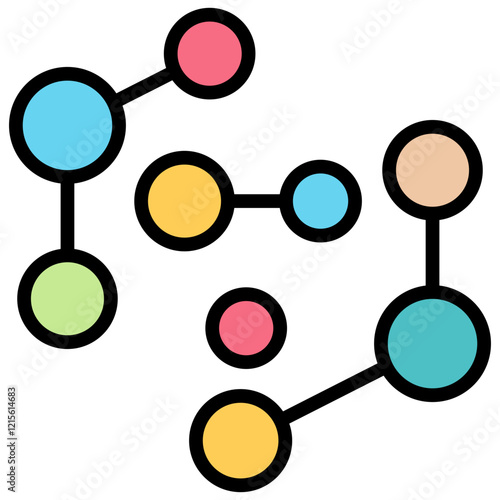 Peptide Bond Outline Color Icon