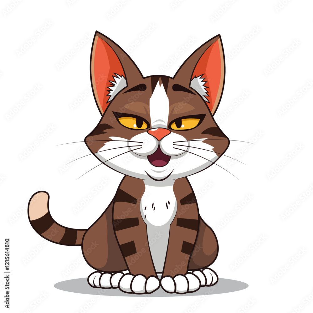 cat with a smile clip art cat with a smile clip art