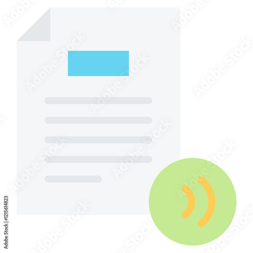 Transcription Flat Icon