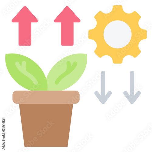 Photosynthesis Flat Icon