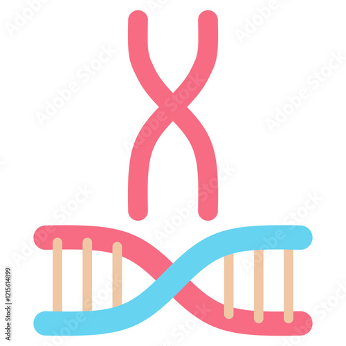 Chromosome Flat Icon