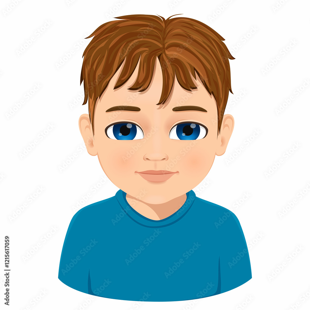 Portrait or face of cute and smiling little boy Portrait or face of cute and smiling little boy