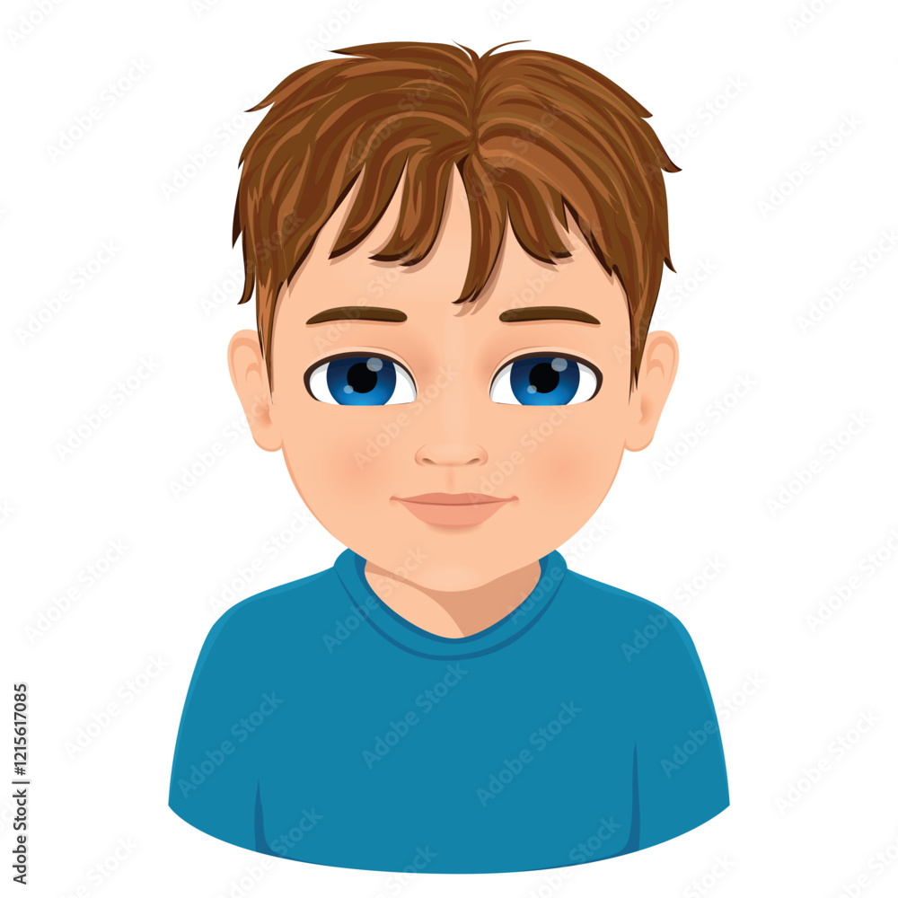 Portrait or face of cute and smiling little boy Portrait or face of cute and smiling little boy