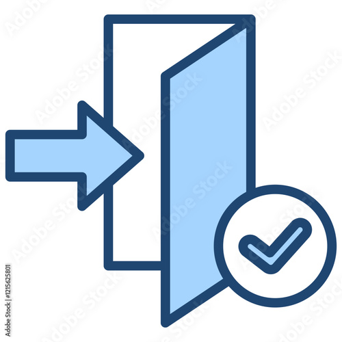 Admission Blue Icon