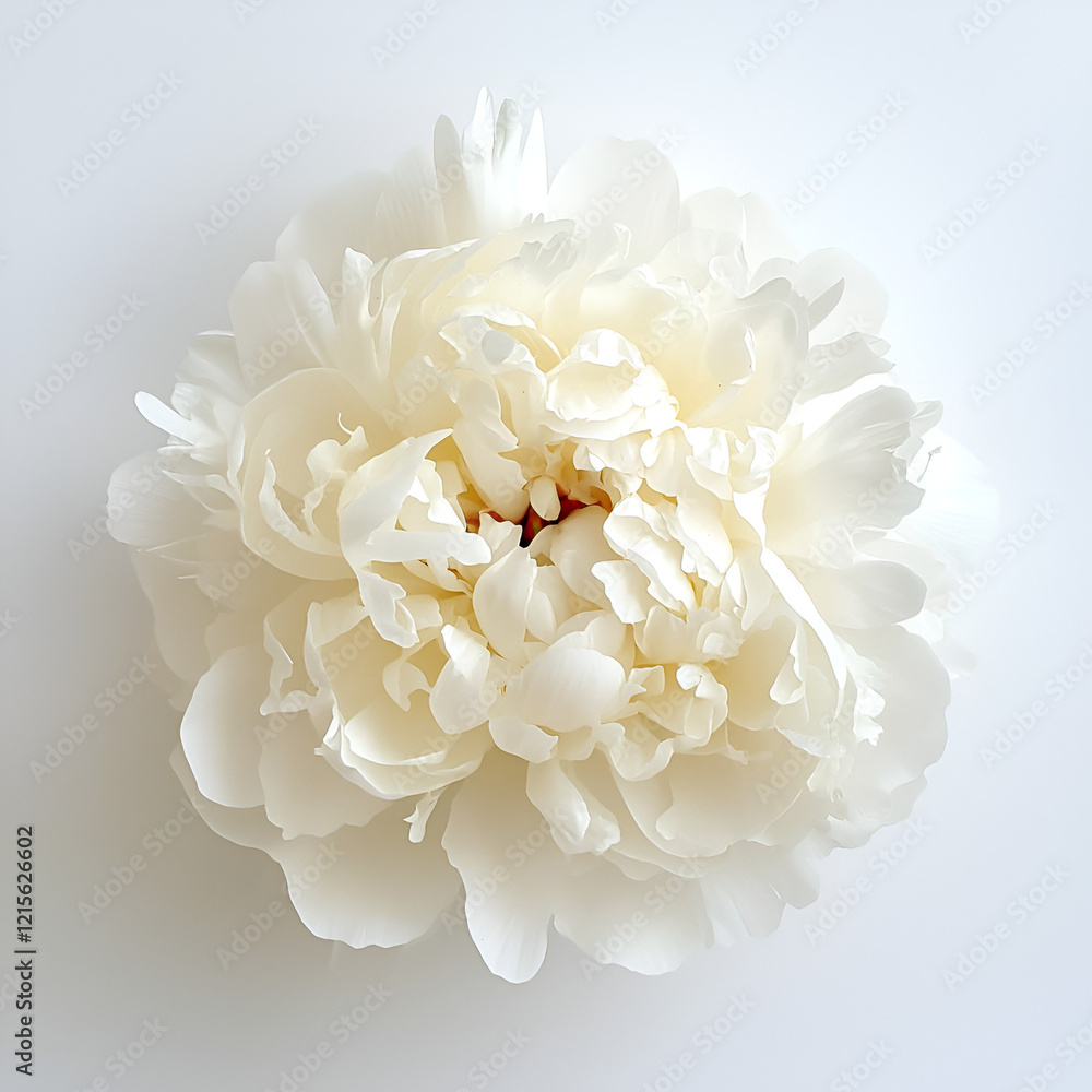 Creamy white peony blossom, delicate petals, soft light, elegant floral beauty. Creamy white peony blossom, delicate petals, soft light, elegant floral beauty.