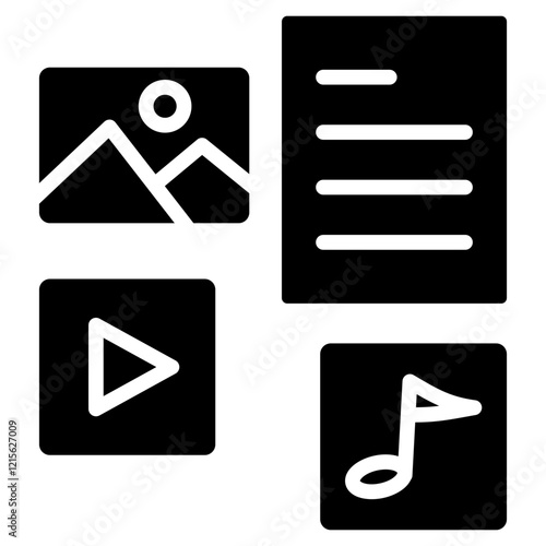 Media Glyph Icon