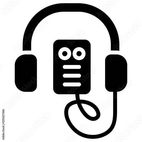 Audio Guide Glyph Icon