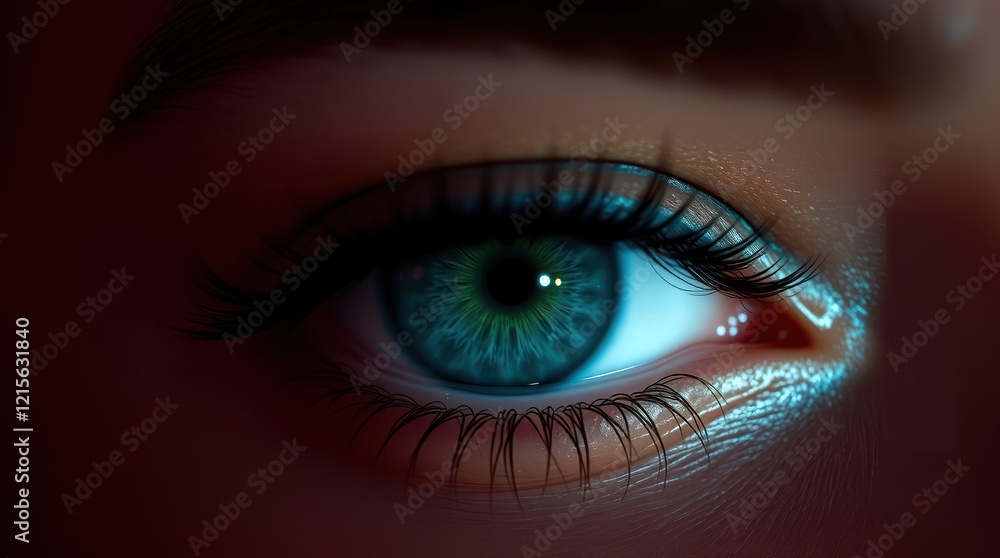 Close-up of a captivating blue eye. Close-up of a captivating blue eye.