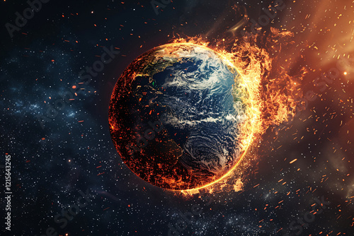 Wallpaper Mural The Urgency of Global Warming. Impact in the future. Generative AI Torontodigital.ca