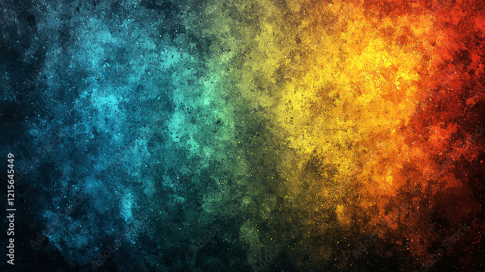 Obraz premium Abstract Cosmic Texture: Vibrant Blue, Orange & Red Hues - Grunge Wallpaper