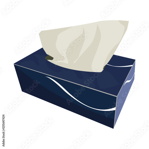 Vector illustration icon dry wipes box. Napkins in box
