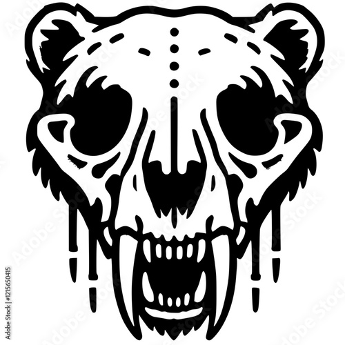Bear skull silhouette