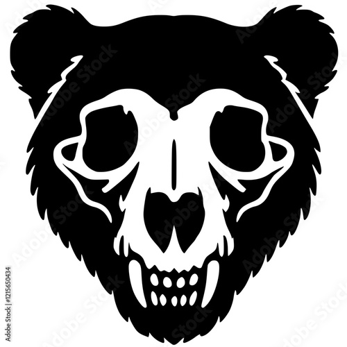 Bear skull silhouette
