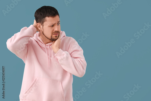 Young man having panic atta...