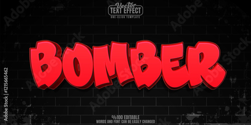 Graffiti editable text effect, customizable spray and street 3d font style