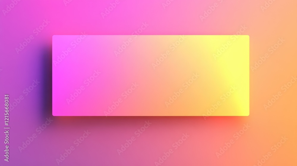 Fototapeta premium A bright, blank promotional banner set on a vibrant gradient background.