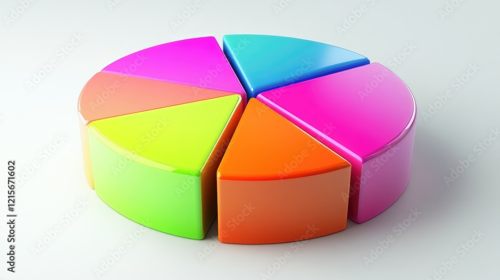 Obraz premium A colorful pie chart with an empty section, symbolizing incomplete advice or analysis.