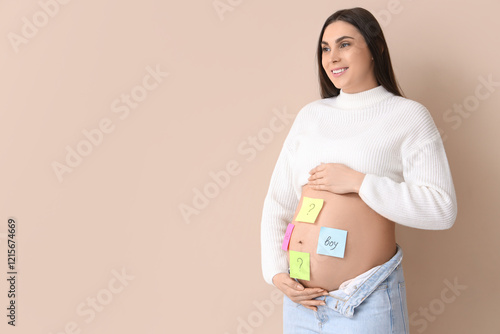 Young pregnant woman and st...