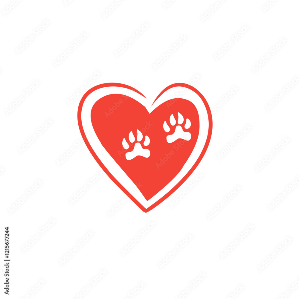 heart footprint vector heart footprint vector