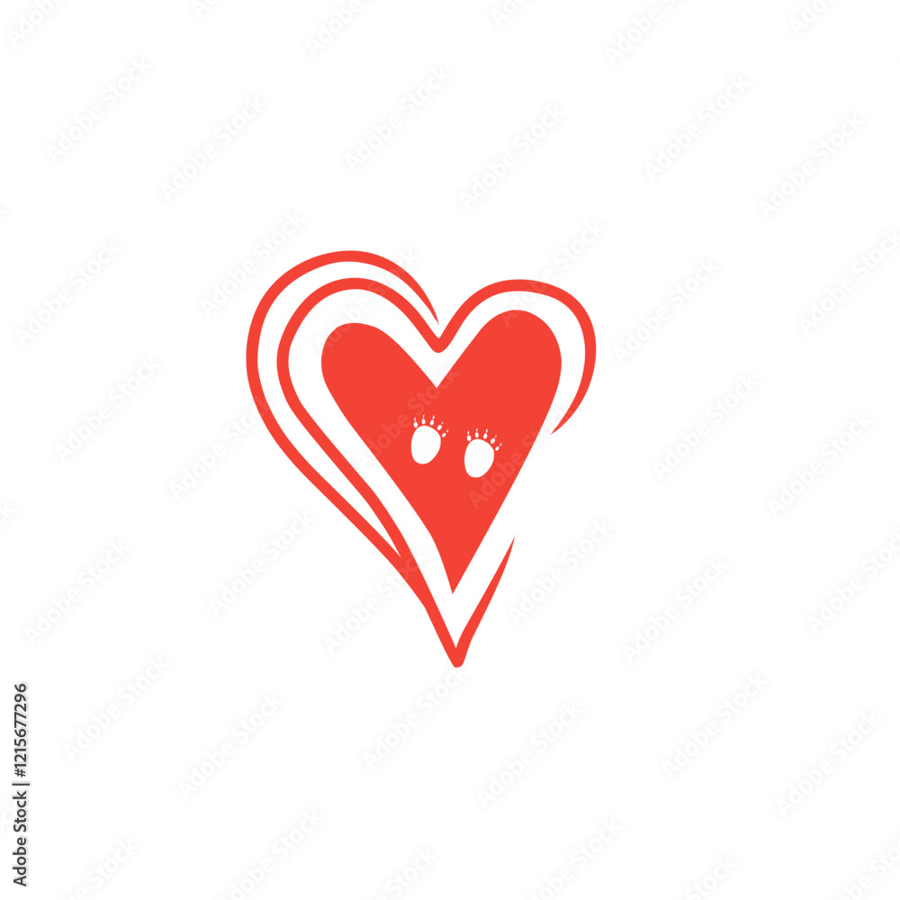 heart footprint vector heart footprint vector