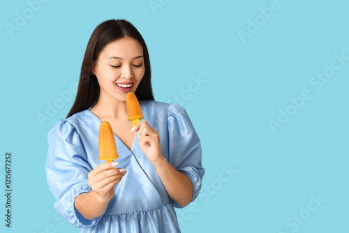 Beautiful Asian woman with ...