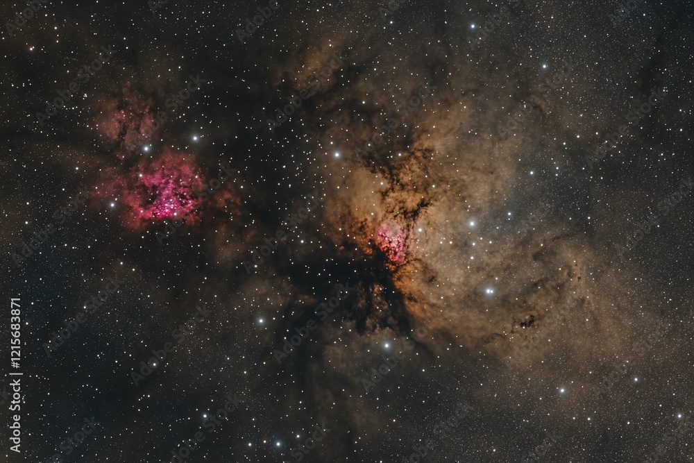 Celestial nebulae, cosmic dust, stars, and gas clouds in deep space. Celestial nebulae, cosmic dust, stars, and gas clouds in deep space.