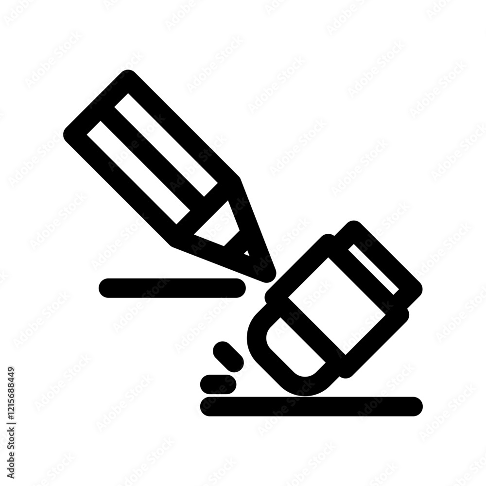 Eraser icon design template Eraser icon design template