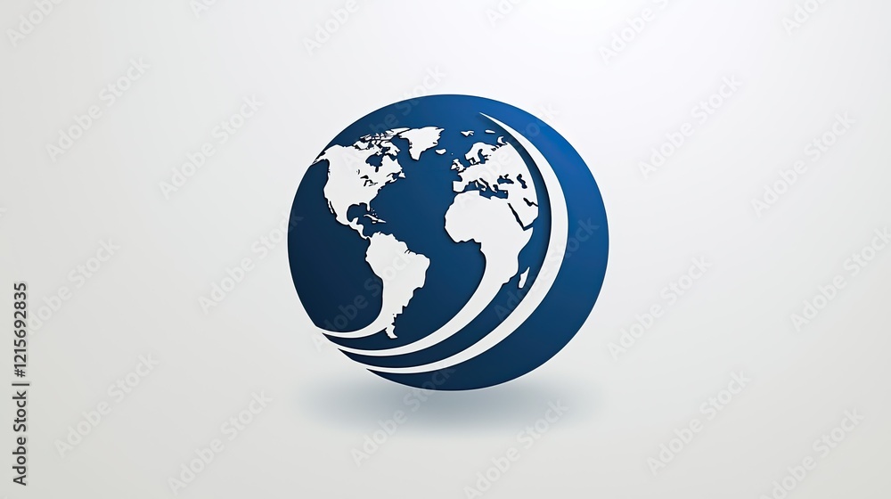 Abstract Blue Globe World Map Design Abstract Blue Globe World Map Design