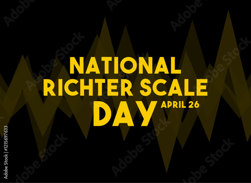 National Richter Scale design vector. April 26. Flat design vector.